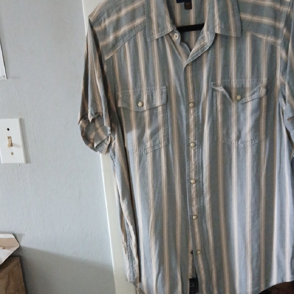 Lucky Brand Other - Lucky Brand Blue and White Striped Casual Shirt